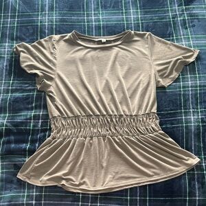 Brown Y2K style sinch top size medium
